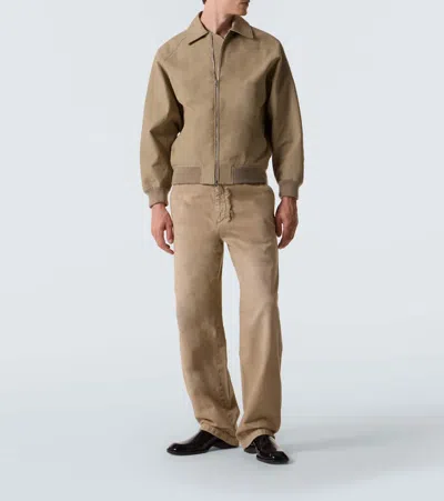 Calvin Klein Collection Ringo Cotton Blouson In Brown
