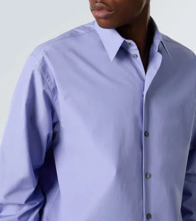 Calvin Klein Collection Axel Cotton Shirt In Blue