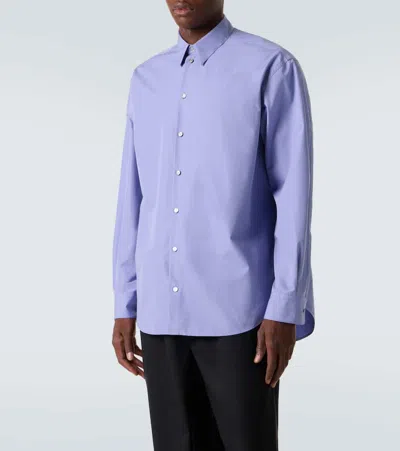 Calvin Klein Collection Axel Cotton Shirt In Blue