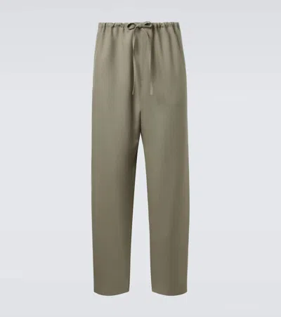 Calvin Klein Collection Benjamin Wool Straight Pants In Green