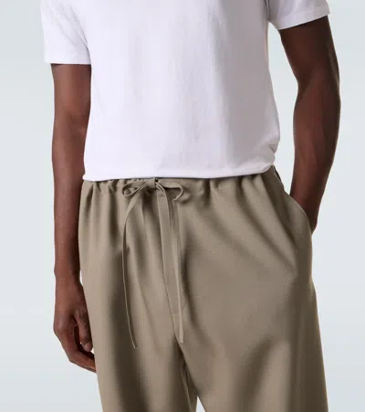 Calvin Klein Collection Benjamin Wool Straight Pants In Green