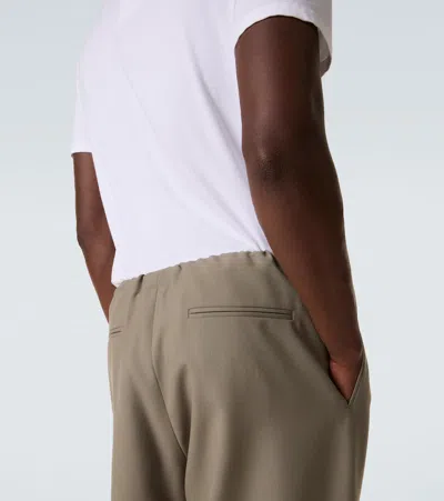 Calvin Klein Collection Benjamin Wool Straight Pants In Green