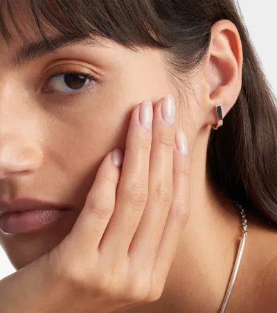 Repossi Berbere 18kt White Gold Single Earring In Burgundy