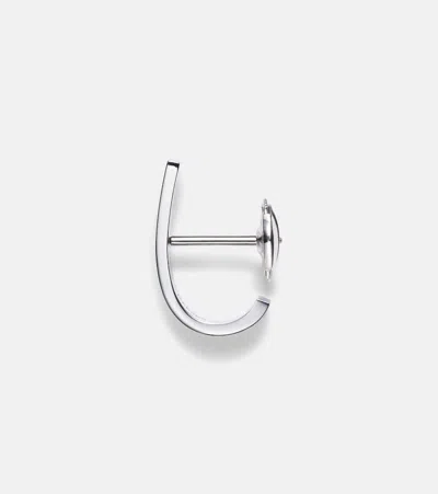 Repossi Berbere 18kt White Gold Single Earring In Burgundy