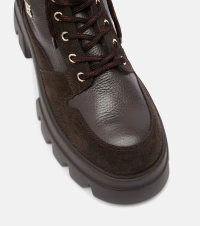 Bogner Sapporo Shearling-lined Leather Lace-up Boots In Brown