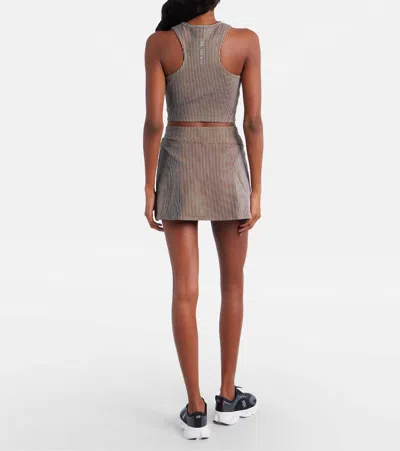 Loewe X On Jacquard Jersey Miniskirt In Gray