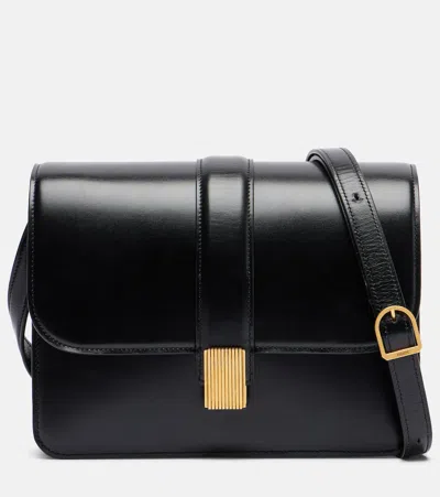 Khaite Blake Leather Crossbody Bag In Black