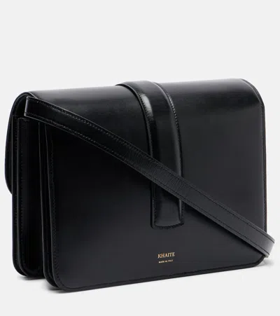 Khaite Blake Leather Crossbody Bag In Black