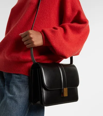 Khaite Blake Leather Crossbody Bag In Black