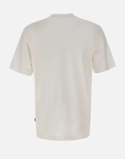 Hugo Boss Mercerized-cotton T-shirt With Logo Artwork In White