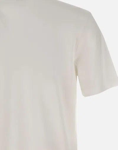 Hugo Boss Mercerized-cotton T-shirt With Logo Artwork In White
