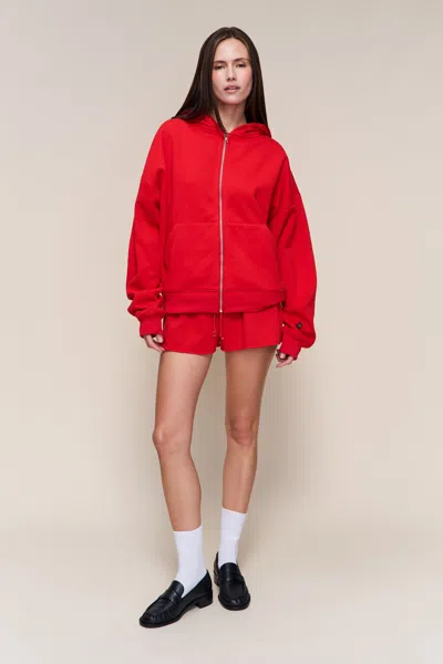 Danielle Guizio Ny Fleece Short In Red