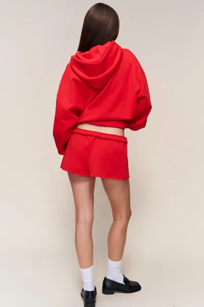 Danielle Guizio Ny Fleece Short In Red