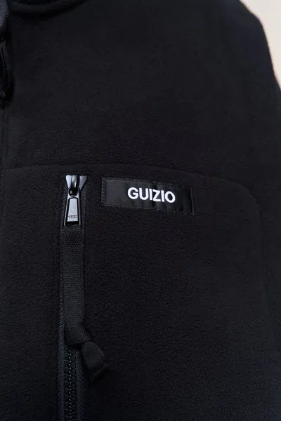Danielle Guizio Ny Guizio Fleece Zip Up Jacket In Black