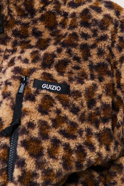 Danielle Guizio Ny Guizio Sherpa Zip Up Jacket In Multi