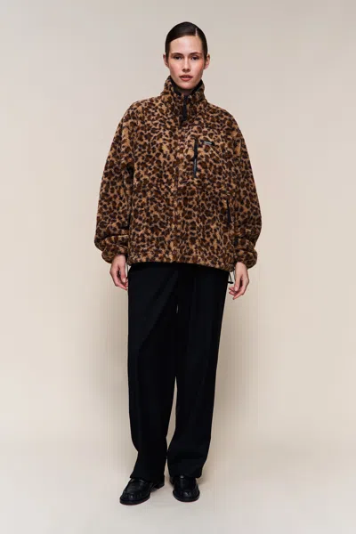 Danielle Guizio Ny Guizio Sherpa Zip Up Jacket In Multi