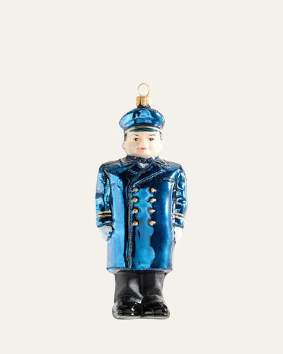 Bergdorf Goodman Doorman Christmas Ornament In Blue