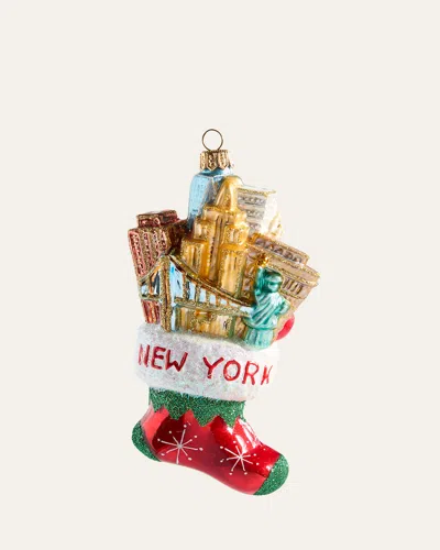 Bergdorf Goodman Nyc Stocking Christmas Ornament In Multi