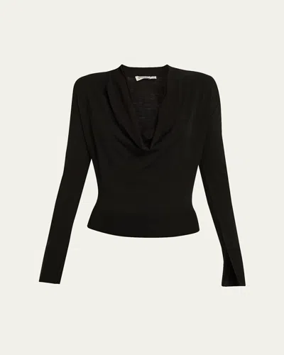 Simkhai Natia Cowl-neck Top In Black