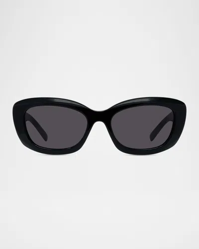 Givenchy Gv Day Rectangle Acetate Sunglasses In Black