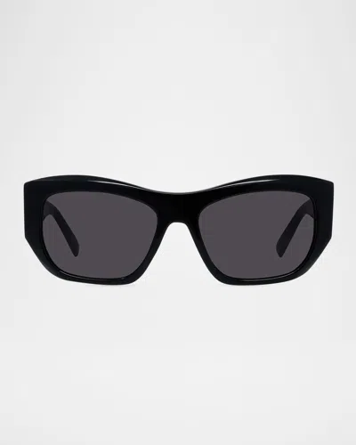 Givenchy Gv Day Rectangular Acetate Sunglasses In Black