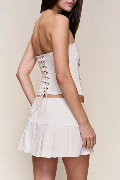 Danielle Guizio Ny Pleated Micro Mini Skirt In Black