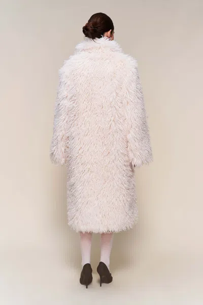Danielle Guizio Ny Puglia Maxi Fur Coat In White