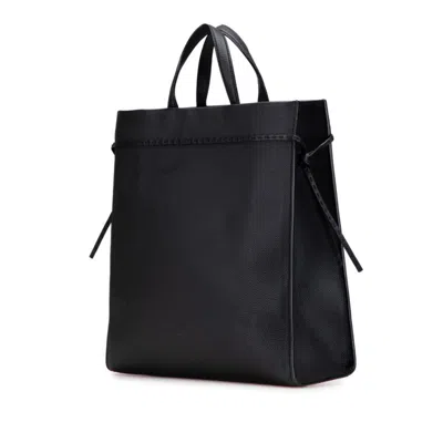 Pre-owned Fendi Black Leather Shoulder Bag Tote Bag ()