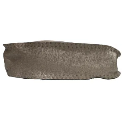 Pre-owned Fendi Cream Metallic Metallic Brown Leather Shoulder Bag ()