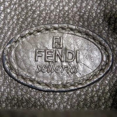 Pre-owned Fendi Cream Metallic Metallic Brown Leather Shoulder Bag ()