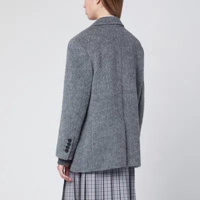 Dunst Grey Mélange Wool-blend Jacket In Gray