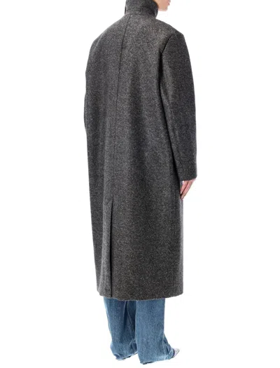 Soeur Germain Long Grey Wool Coat In Gray