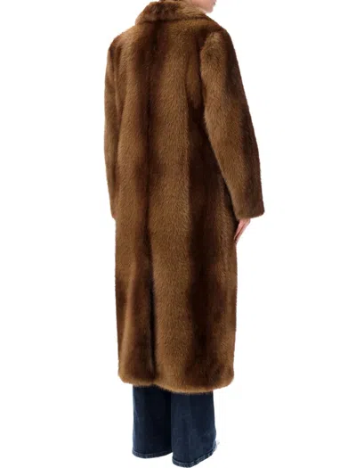 Stand Studio Nora Single-breasted Coat In Brown