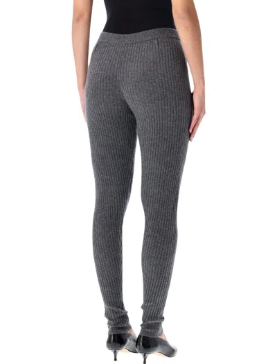 The Garment Como Grey Melange Skinny Knit Pants In Gray
