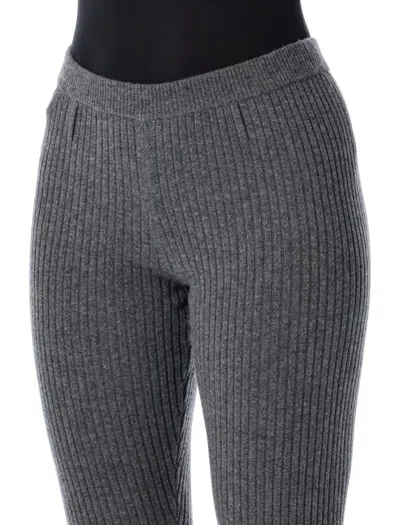 The Garment Como Grey Melange Skinny Knit Pants In Gray