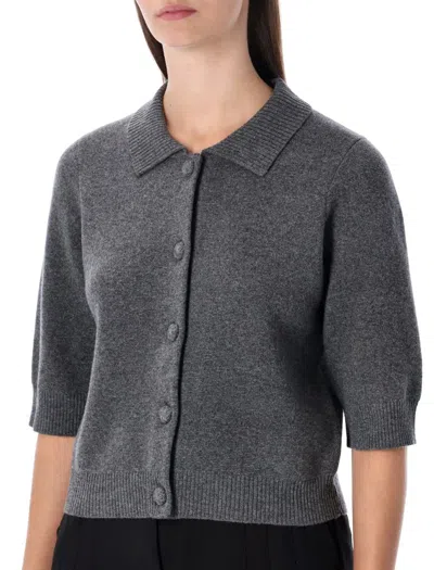 The Garment Como Grey Melange Wool Cashmere Cardigan In Gray