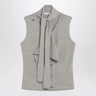 Lemaire Taupe Wool Blend Waistcoat Women In Gray