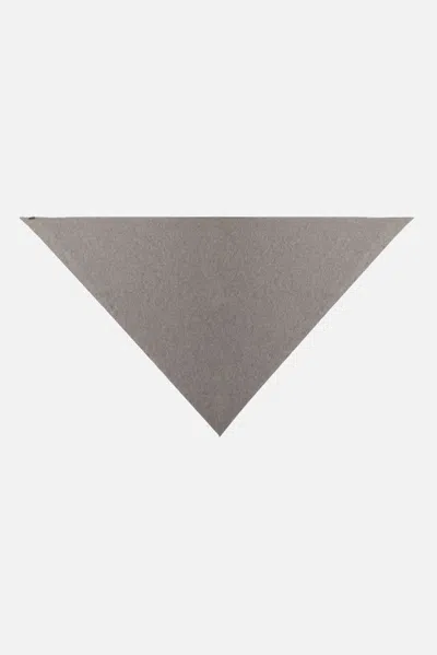 Faliero Sarti Triangular-shape Cashmere Scarf In Brown