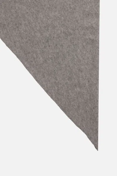 Faliero Sarti Triangular-shape Cashmere Scarf In Brown