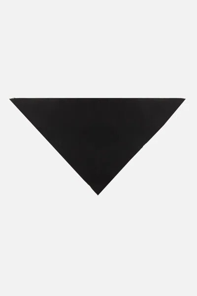 Faliero Sarti Triangular Cashmere Scarf In Black