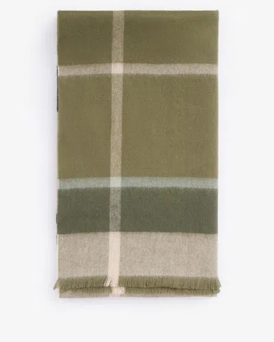 Barbour Rosefield Tartan Scarf Accessories In Gray