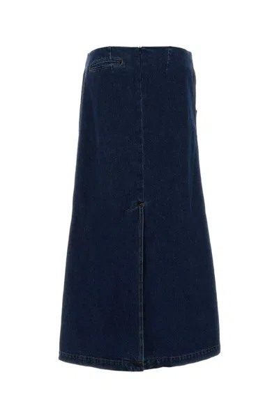 Magda Butrym Pocket Midi Skirt In Blue