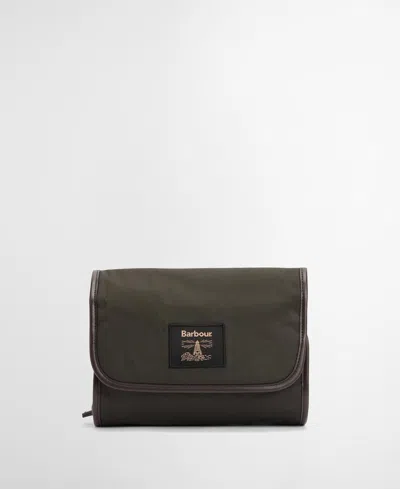 Barbour Wax Hanging Washbag Bags In Green