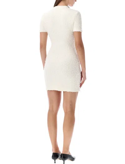 Self-portrait Mini Dress With Buttons In White