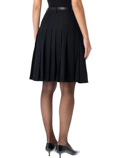 Self-portrait Pleated Midi Skirt In Black
