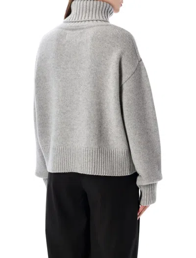 Extreme Cashmere Roll-neck Long-sleeve Sweater In Gray