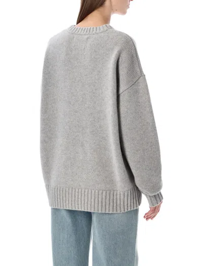 Extreme Cashmere Long-sleeve Crew-neck Sweater In Gray