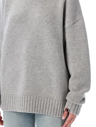 Extreme Cashmere Long-sleeve Crew-neck Sweater In Gray