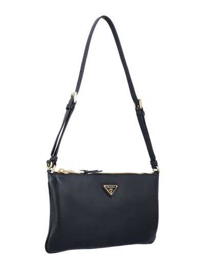 Prada Leather Pouch In Black