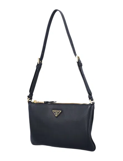 Prada Leather Pouch In Black